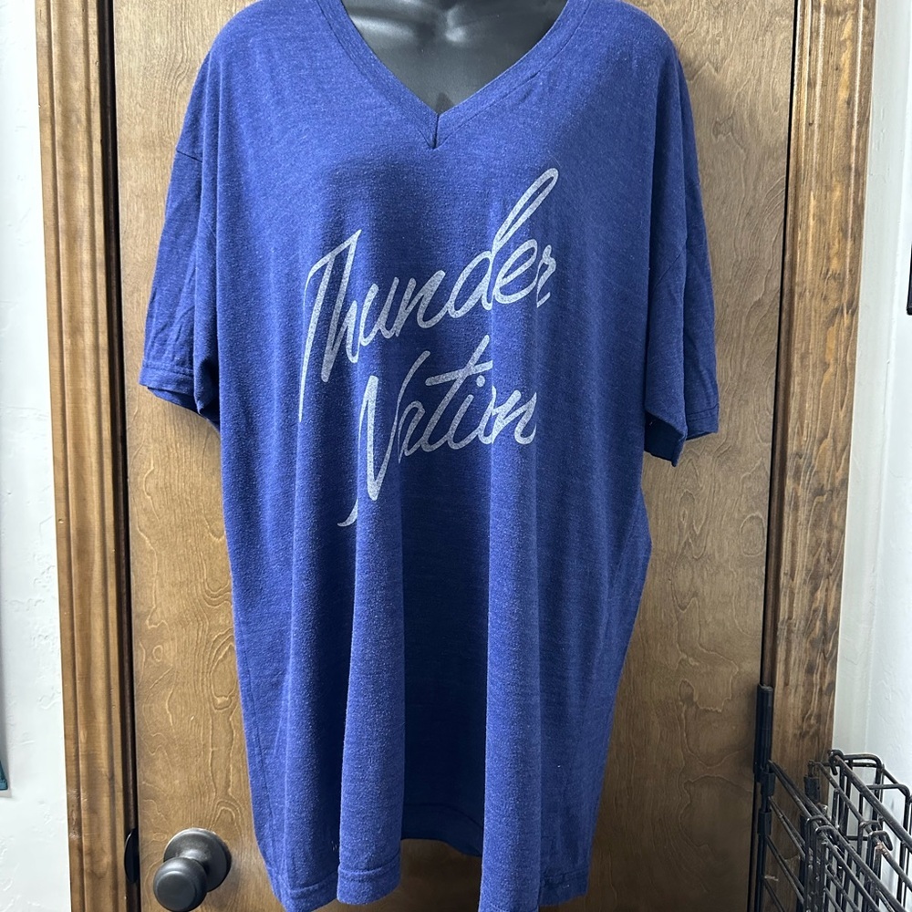 Thunder Nation Blue V-Neck T-Shirt